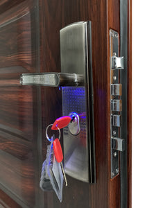 Puerta de Seguridad Modelo Hoss-80b Color Nogal
